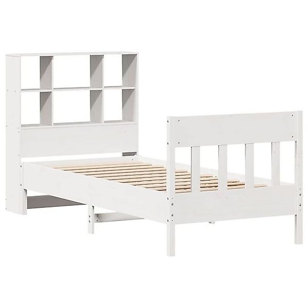 vidaXL Bett Massivholzbett ohne Matratze Weiß 90x190 cm Kiefernholz günstig online kaufen
