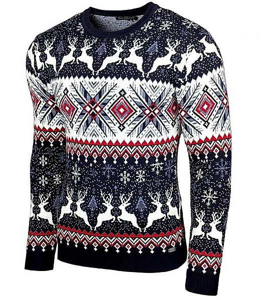 Baxboy Strickpullover BAXBOY Herren stylischer Rundhals Norweger Strick-Pul günstig online kaufen