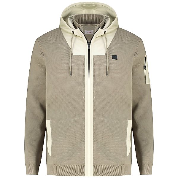 s.Oliver Strickjacke mit Kapuze Farbe grün Größe: 3XL günstig online kaufen