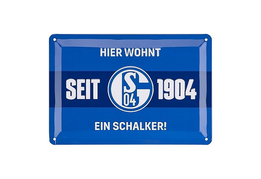 FC Schalke 04 Metallschild Blechschild Hier wohnt ein Schalker, (1 St) günstig online kaufen