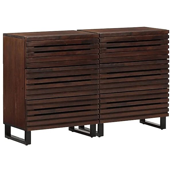 vidaXL Sideboard 2 Stk 60x34x75 cm Massivholz Mango 3217082 günstig online kaufen