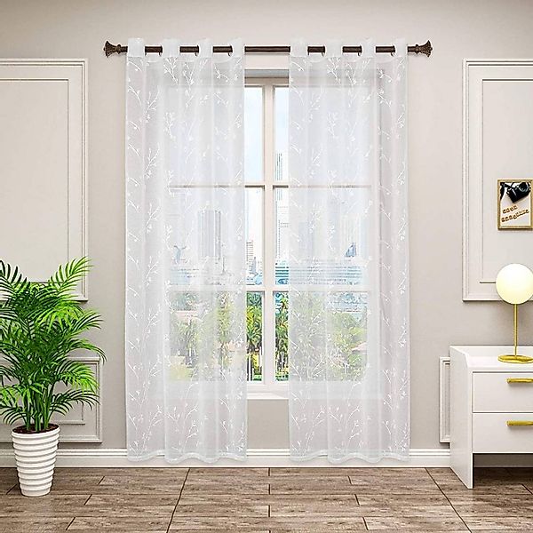 Woltu Gardine, (2 St), transparent Blumen günstig online kaufen