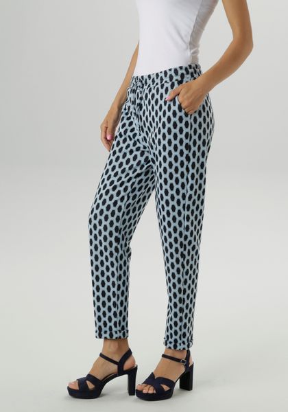 Aniston SELECTED Schlupfhose mit Allover-Muster in geometrischer Wabenoptik günstig online kaufen