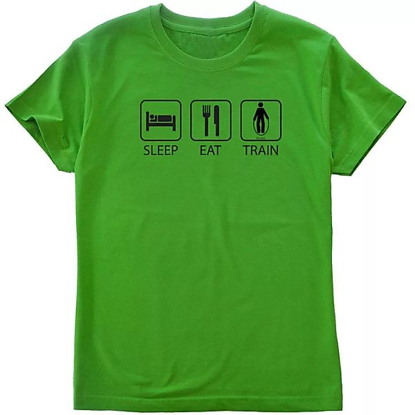 Kruskis Sleep Eat And Train Kurzärmeliges T-shirt M Green günstig online kaufen