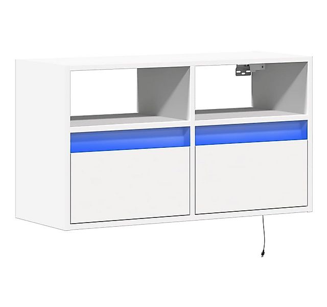 vidaXL TV-Wand TV-Wandschrank mit LED-Beleuchtung Weiß 80x31x45 cm, (1-St) günstig online kaufen