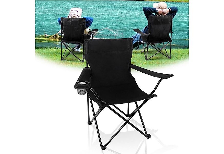 CALIYO Klappstuhl Campingstuhl Anglerstuhl mit Getränkehalter & Tragetasche günstig online kaufen
