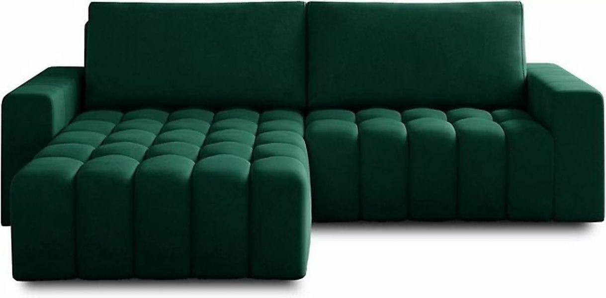 MOEBLO Ecksofa BONTON aus Samstoff, Couch für Wohnzimmer Schlafsofa Sofagar günstig online kaufen