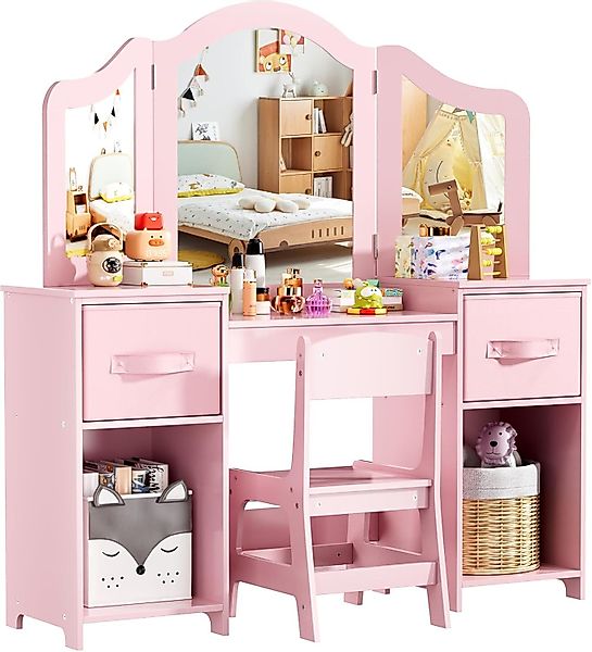TLGREEN Schminktisch Kinderschminktisch 2 in 1,mit günstig online kaufen