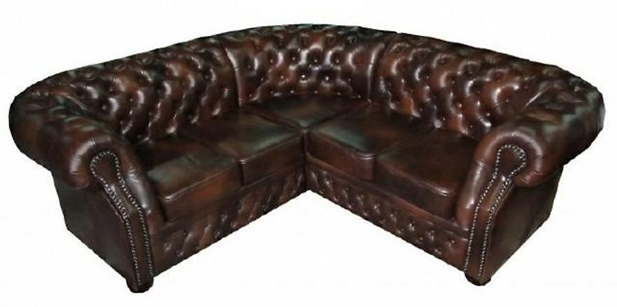 JVmoebel Ecksofa Sofa Ledersofa Polster Couch Eck Garnitur Chesterfield Woh günstig online kaufen