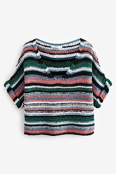 Next Kurzarmpullover Gemustertes Kurzarmoberteil (1-tlg) günstig online kaufen