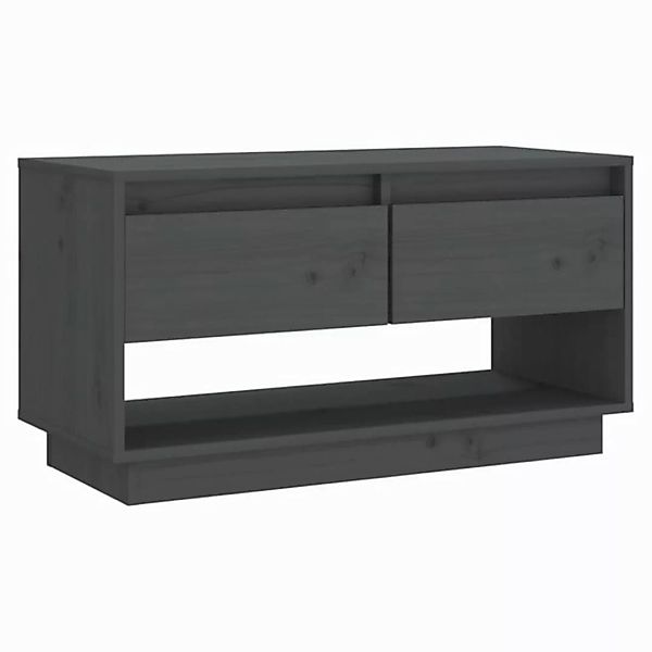 vidaXL TV-Schrank TV-Schrank Grau 74x34x40 cm Massivholz Kiefer Lowboard günstig online kaufen