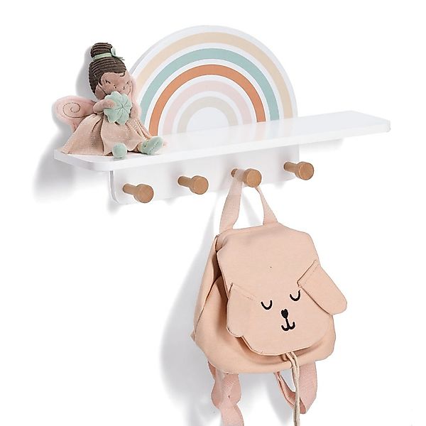 Zeller Present Wandgarderobe Kinder-Wandgarderobe - Rainbow günstig online kaufen