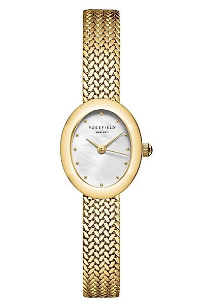 ROSEFIELD Quarzuhr Mini Oval Mesh Goldfarben günstig online kaufen