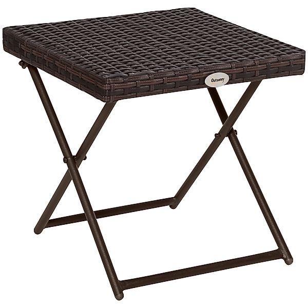 Outsunny Gartentisch Beistelltisch Blumenständer klappbar 40x40x40 cm Polyr günstig online kaufen
