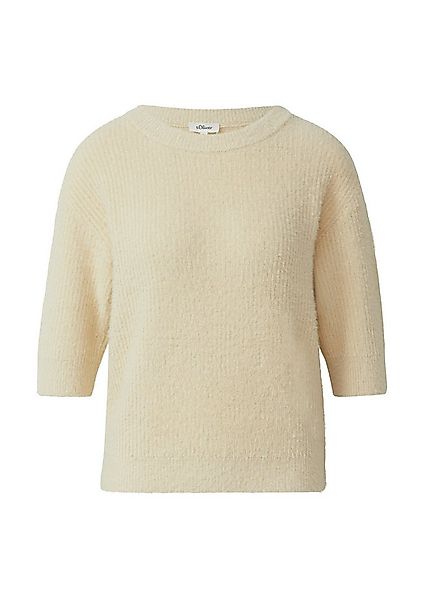 s.Oliver Kurzarmpullover Strickpullover Flauschiger Strickpullover mit halb günstig online kaufen