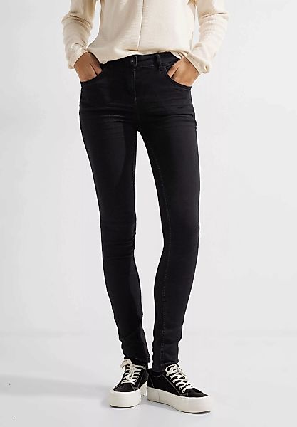 Cecil Slim-fit-Jeans Slim Fit Jeans Style Vicky Leichter Glanz, dunkle Wasc günstig online kaufen