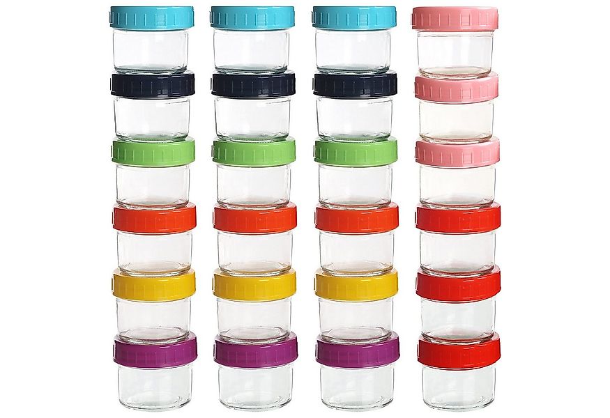 Belle Vous Aufbewahrungsbox Kleine Gläser mit Deckel Dosen (24 Stk) 100 ml günstig online kaufen