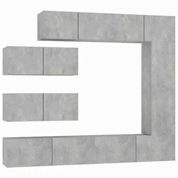 furnicato TV-Schrank 7-tlg. TV-Schrank-Set Betongrau Holzwerkstoff (1-St) günstig online kaufen