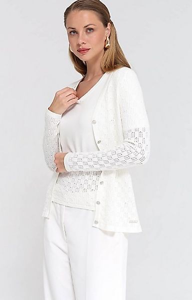 Passioni Cardigan Twinset in edlem Weiß günstig online kaufen