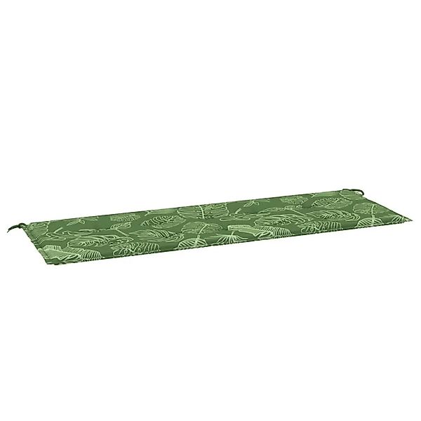 vidaXL Gartenbank-Auflage Blattmuster 150x50x4 cm Oxford-Gewebe 361161 günstig online kaufen