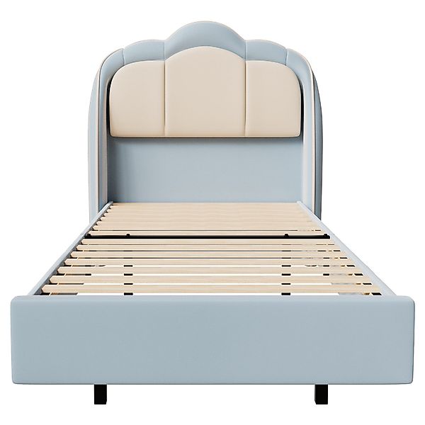 HOMAVO Kinderbett Polsterbett, Einzelbett mit LED-Beleuchtung günstig online kaufen