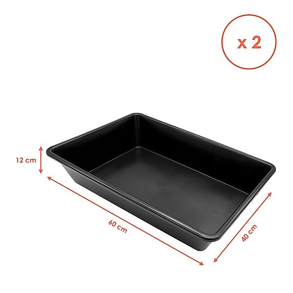 Spetebo Pflanzschale Allzweck Kunststoff Wanne schwarz günstig online kaufen