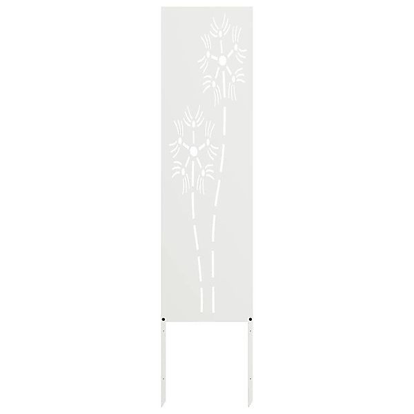 vidaXL Wandbild Garten dekoratives Panel Weiß günstig online kaufen