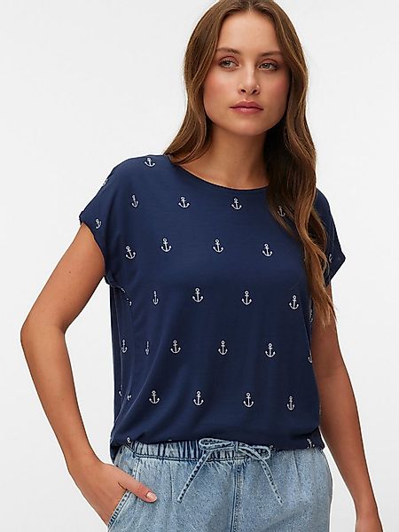 Vero Moda Kurzarmshirt VMAVA SS TOP MULTI AOP NOOS Materialmix, regular fit günstig online kaufen