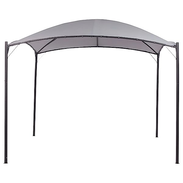 Beliani Garten-Pergola VOMERO Grau Schwarz 305x305x212 günstig online kaufen