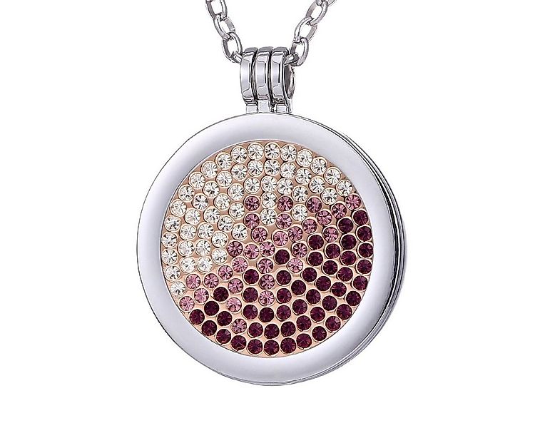 Morella Kette mit Anhänger Damen Halskette 70 cm mit Coin 33 mm (2-tlg), Si günstig online kaufen