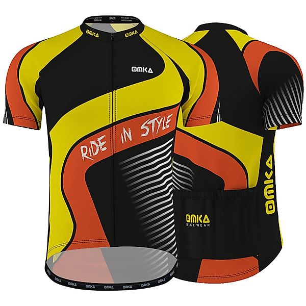 OMKA Radtrikot ME-3014 Schwarz/Gelb Herren Racing günstig online kaufen