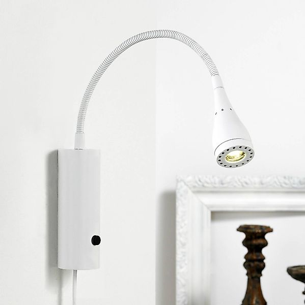 LED-Wandleuchte Mento mit Flexarm, weiß günstig online kaufen