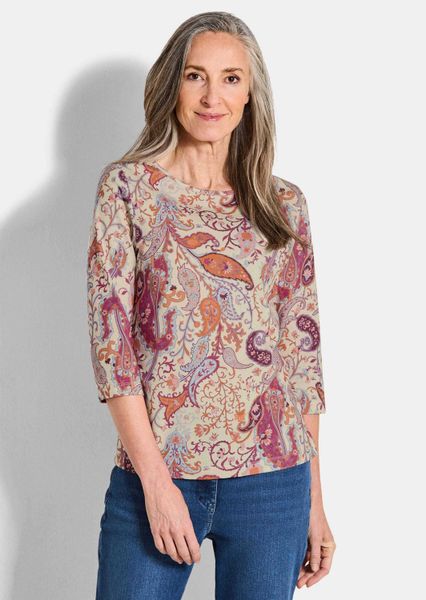 GOLDNER Print-Shirt Florales Jerseyshirt mit Paisley-Muster günstig online kaufen