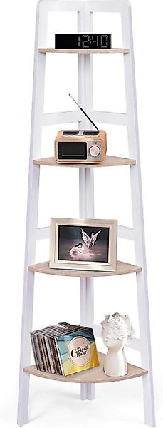 KOMFOTTEU Eckregal Standregal, aus Holz, 4 günstig online kaufen
