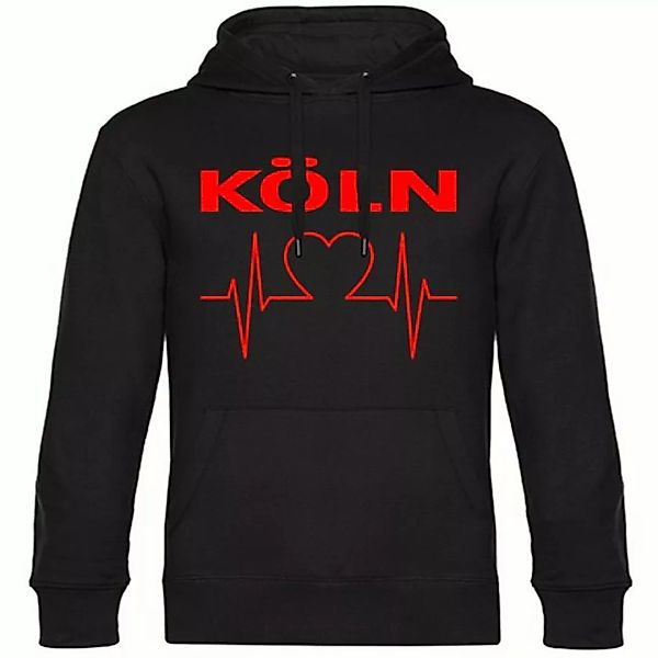 multifanshop Kapuzensweatshirt Köln - Herzschlag - Pullover günstig online kaufen
