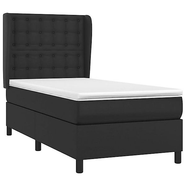 vidaXL Boxspringbett mit Matratze Schwarz 80x200 cm Kunstleder1466689 günstig online kaufen