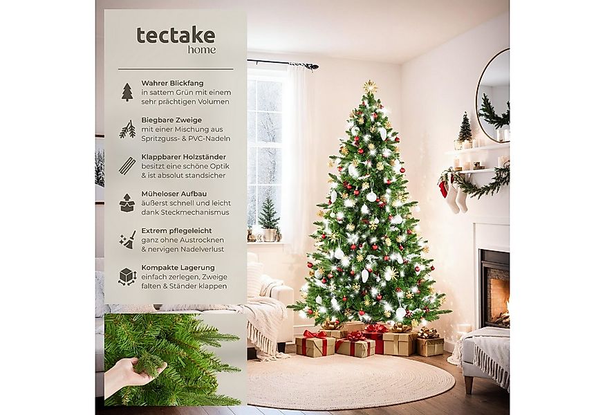 tectake Künstlicher Weihnachtsbaum Künstlicher Christbaum in Grün Spritzgus günstig online kaufen