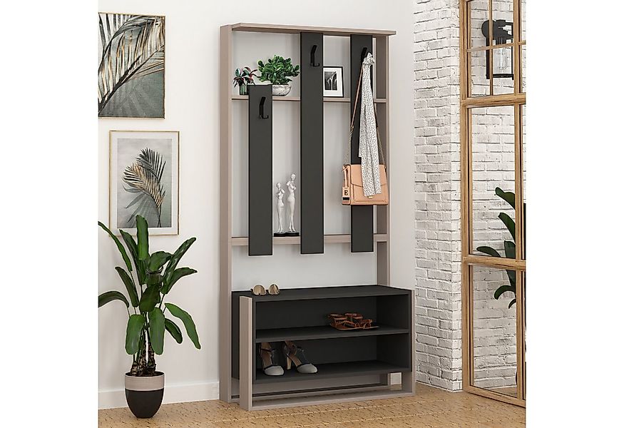 Decortie Garderobenständer Chester, Garderobenset, Dielenständer, 90 x 36 x günstig online kaufen