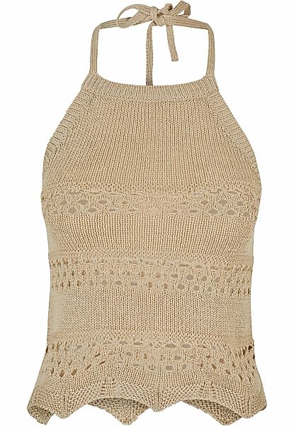 URBAN CLASSICS Muskelshirt "Urban Classics Damen Ladies Short Crochet Knit günstig online kaufen
