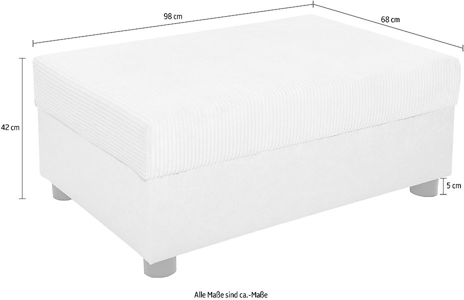 COLLECTION AB Hocker "Parma", Frei stellbar, komfortabler Federkern, indivi günstig online kaufen