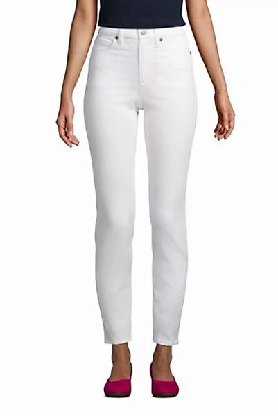 Slim Fit Öko Jeans High Waist in Petite-Größe, Damen, Größe: M Petite, Weiß günstig online kaufen