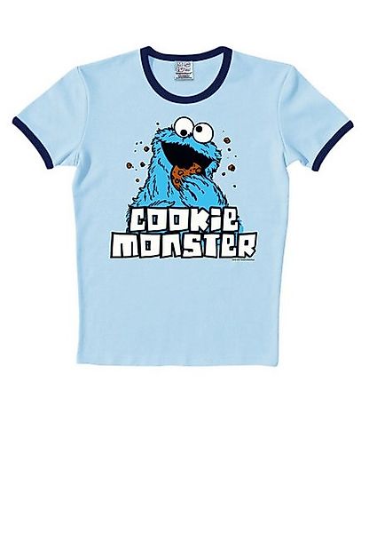 LOGOSHIRT T-Shirt Cookie Monster mit farblich abgesetzten Bündchen günstig online kaufen