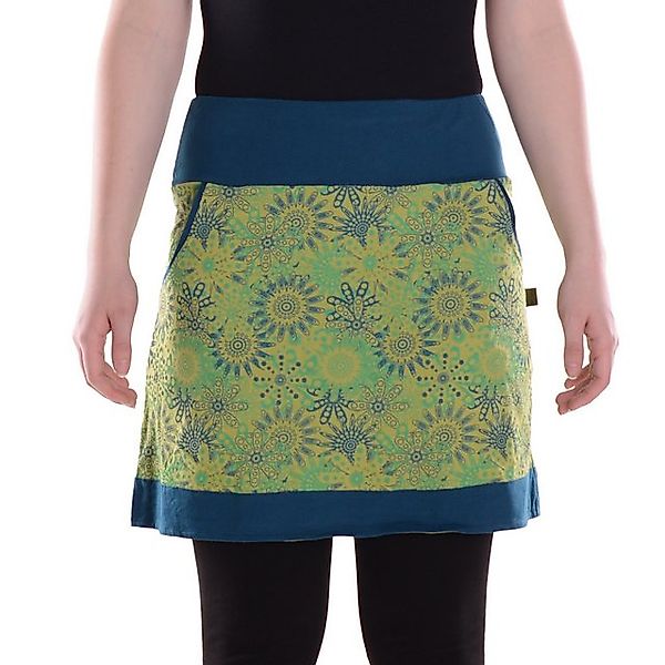 Vishes Minirock Damen Mini-Rock Baumwolle Blumen-Muster elastischer Bund mi günstig online kaufen