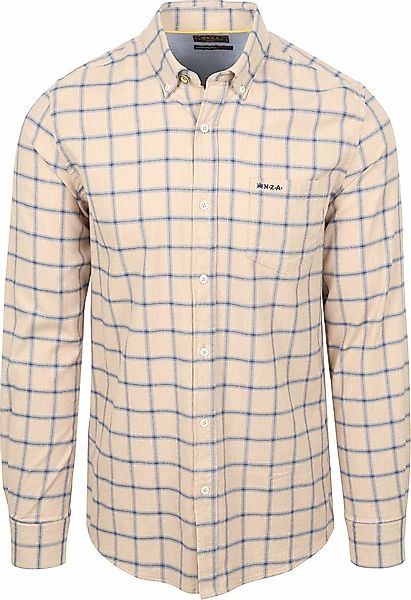 NZA Hemd Armando Flanell Karos Beige - Größe M günstig online kaufen