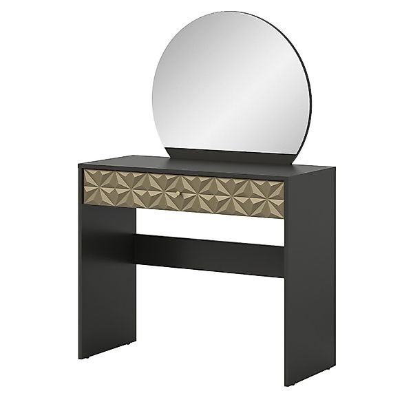 Inn.Furn Schminktisch in Schwarz und Gold 90 cm Relief günstig online kaufen