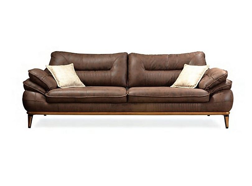 Xlmoebel 3-Sitzer Stilvolles Braun Dreisitzer Luxus Wohnzimmer Sofa Designe günstig online kaufen