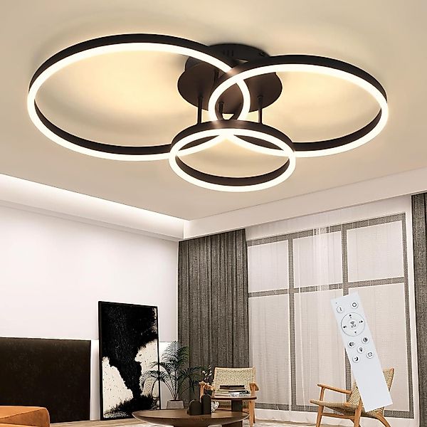 Nettlife LED Deckenleuchte Gold Dimmbar 2 günstig online kaufen