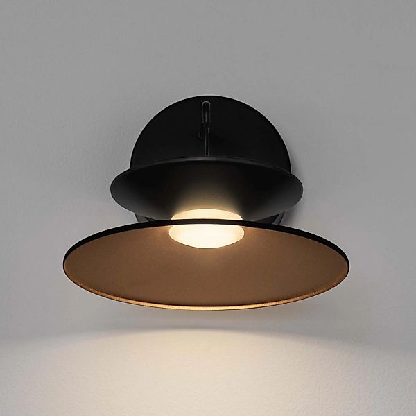 LED Wandleuchte Morfi in Schwarz und Gold 7W 367lm günstig online kaufen