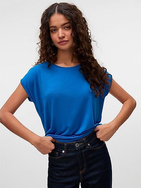 Vero Moda Rundhalsshirt VMAVA PLAIN SS TOP GAJRS NOOS Materialmix, regular günstig online kaufen