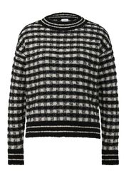 s.Oliver BLACK LABEL Stehkragenpullover mit Karomuster günstig online kaufen